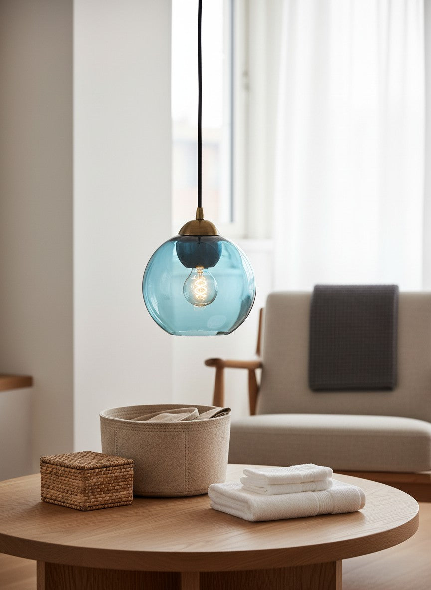 
Lampe suspension design "Bubbles" - Bleu / Petit
