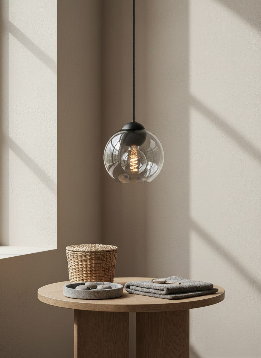 
Lampe suspension design "Bubbles" - Verre fumé / Moyen
