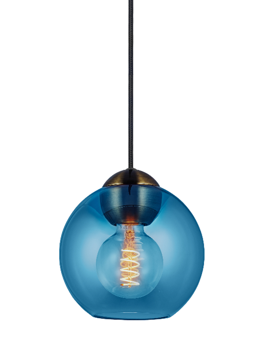 
Lampe suspension design "Bubbles" - Bleu / Moyen