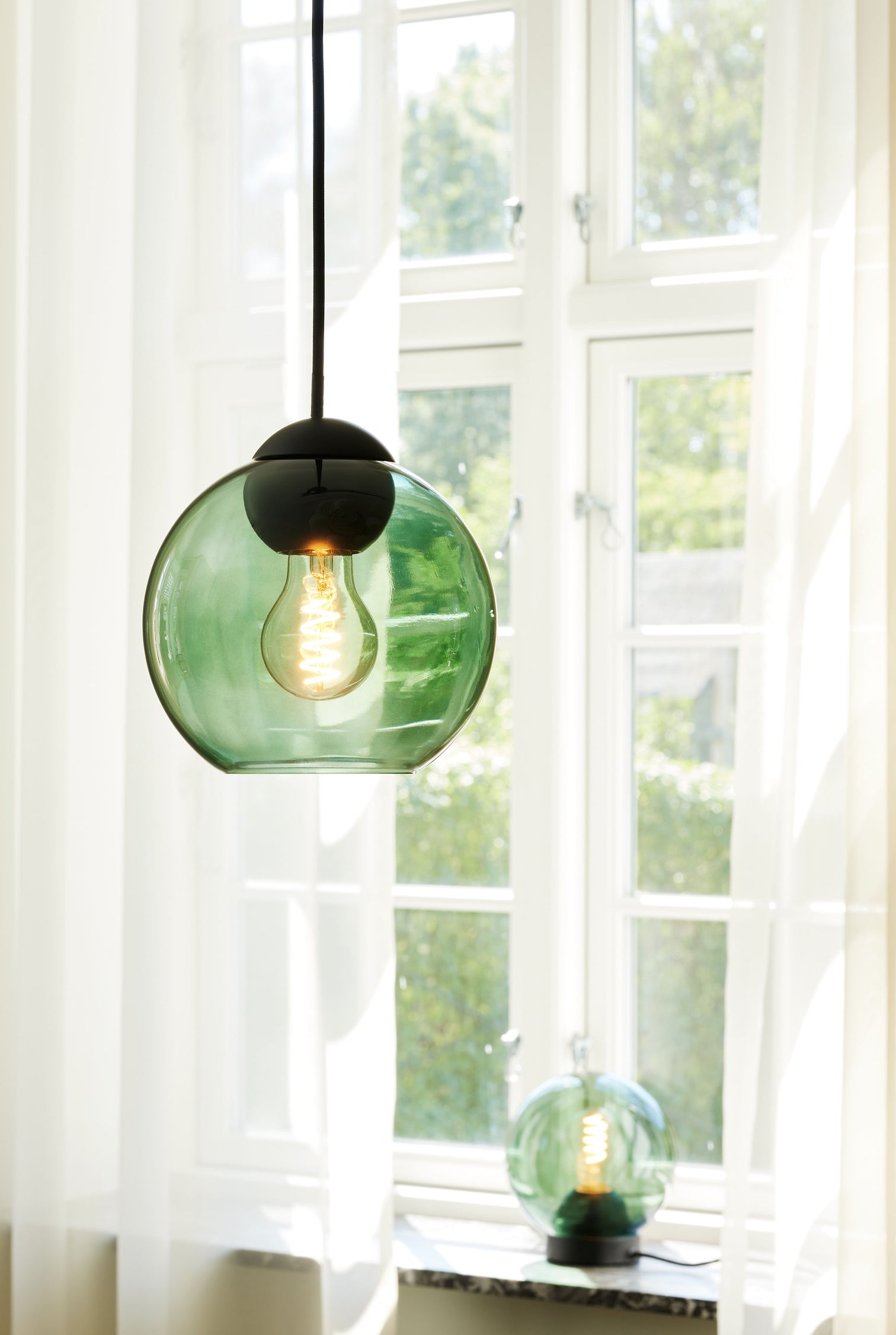 
Lampe suspension design "Bubbles" - Vert / Moyen