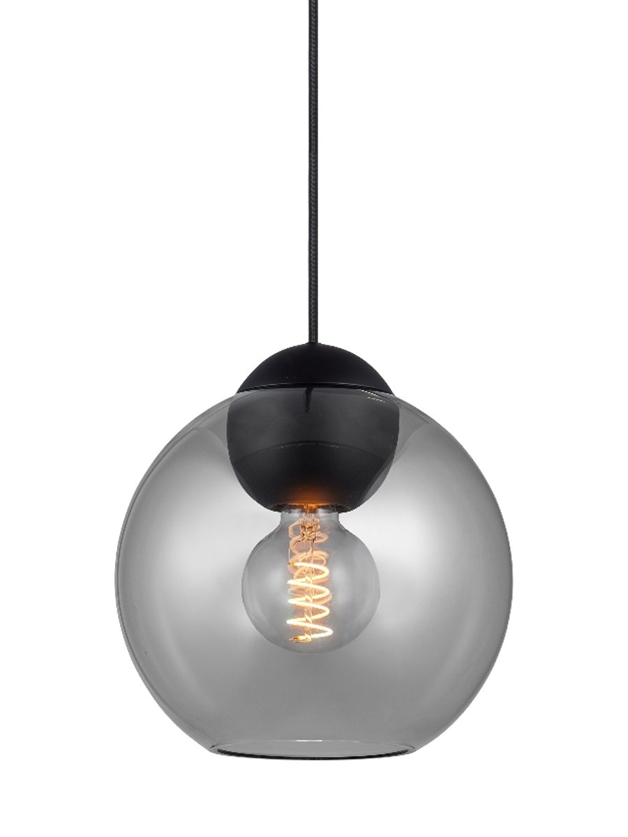 
Lampe suspension design "Bubbles" - Verre fumé / Grand