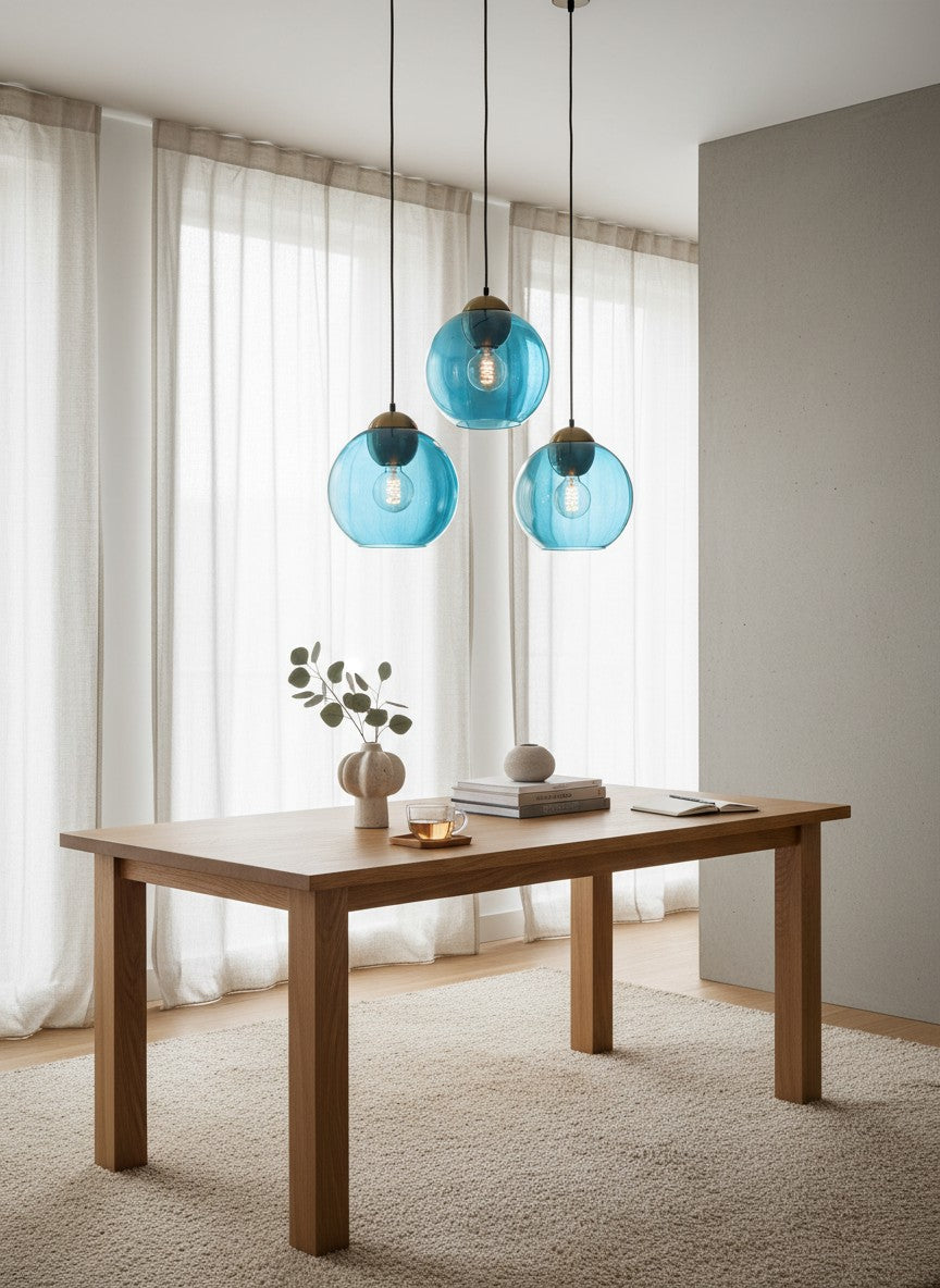 
Lampe suspension design "Bubbles" - Bleu / Grand