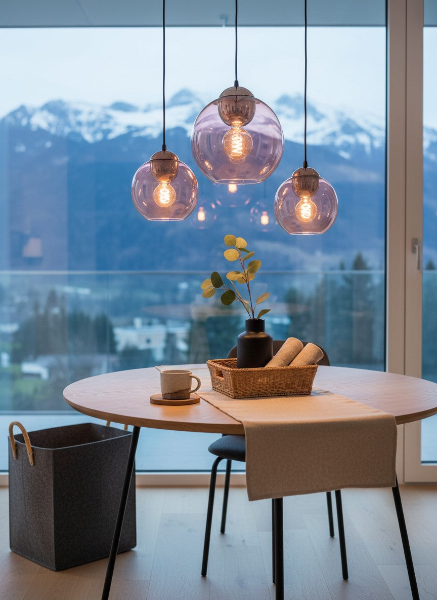 
Lampe suspension design "Bubbles" - Rose / Grand