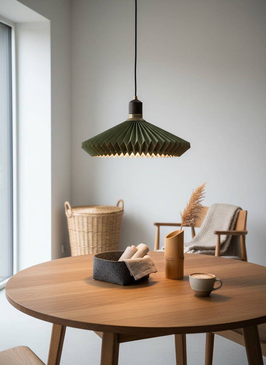 
Design Pendellampe "Paris" - Waldgrün / ø 40cm