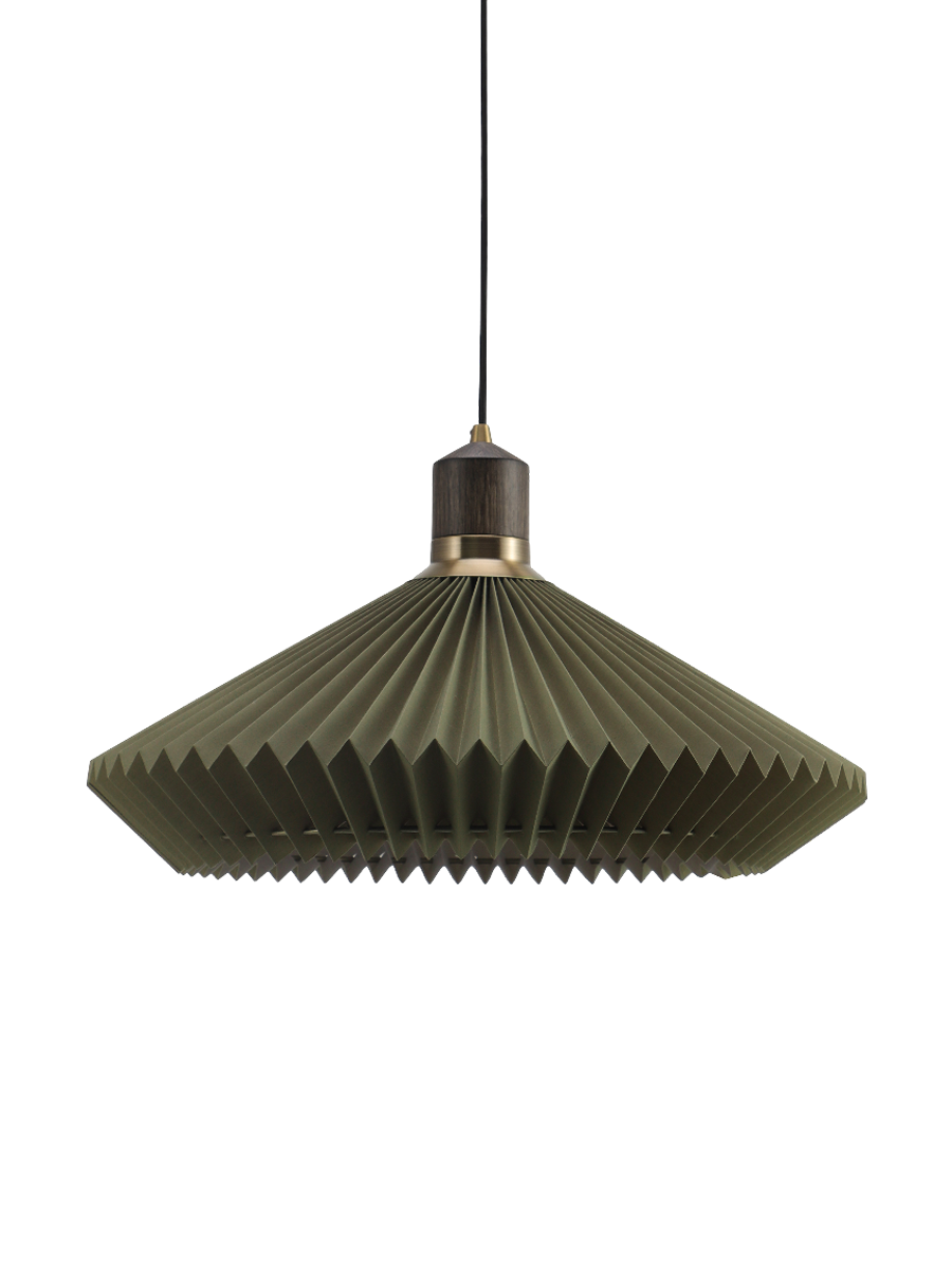 
Design Pendellampe "Paris" - Waldgrün / ø 56cm