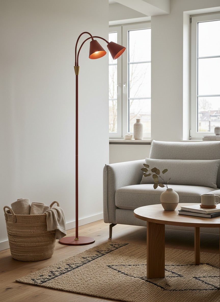 
Double Design Stehlampe "Hygge" - Maroon