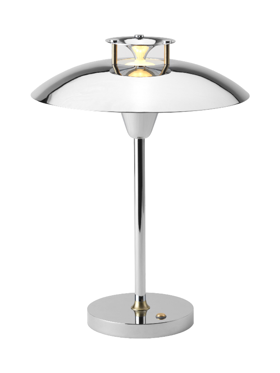 
LED Design Outdoor Table Lamp "Mini Stepp 1-2-3" - Chrome / Large