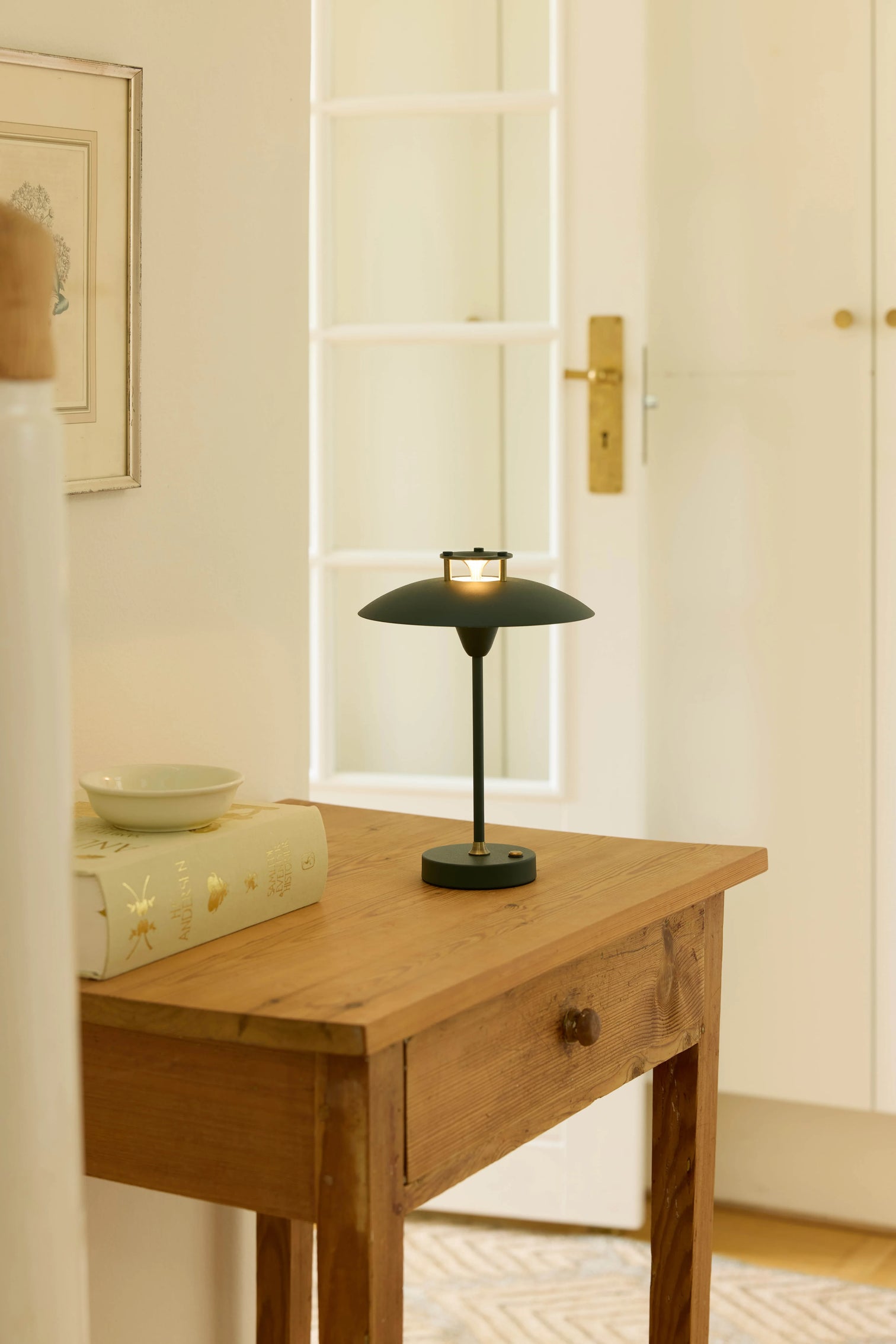 
LED Design Outdoor Table Lamp "Mini Stepp 1-2-3" - Dark green / Small