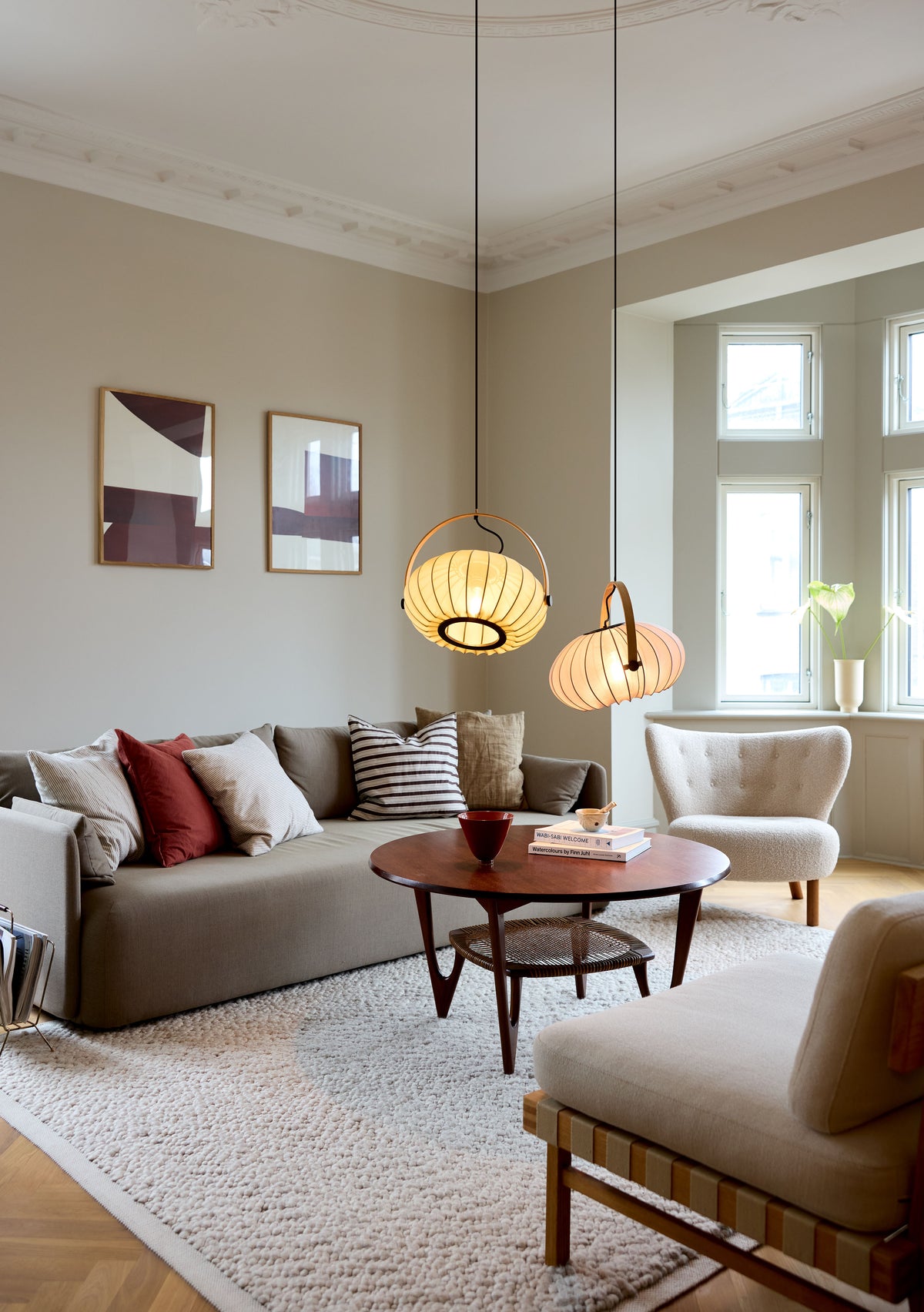 
Design Pendellampe "DC Textile" - Grau