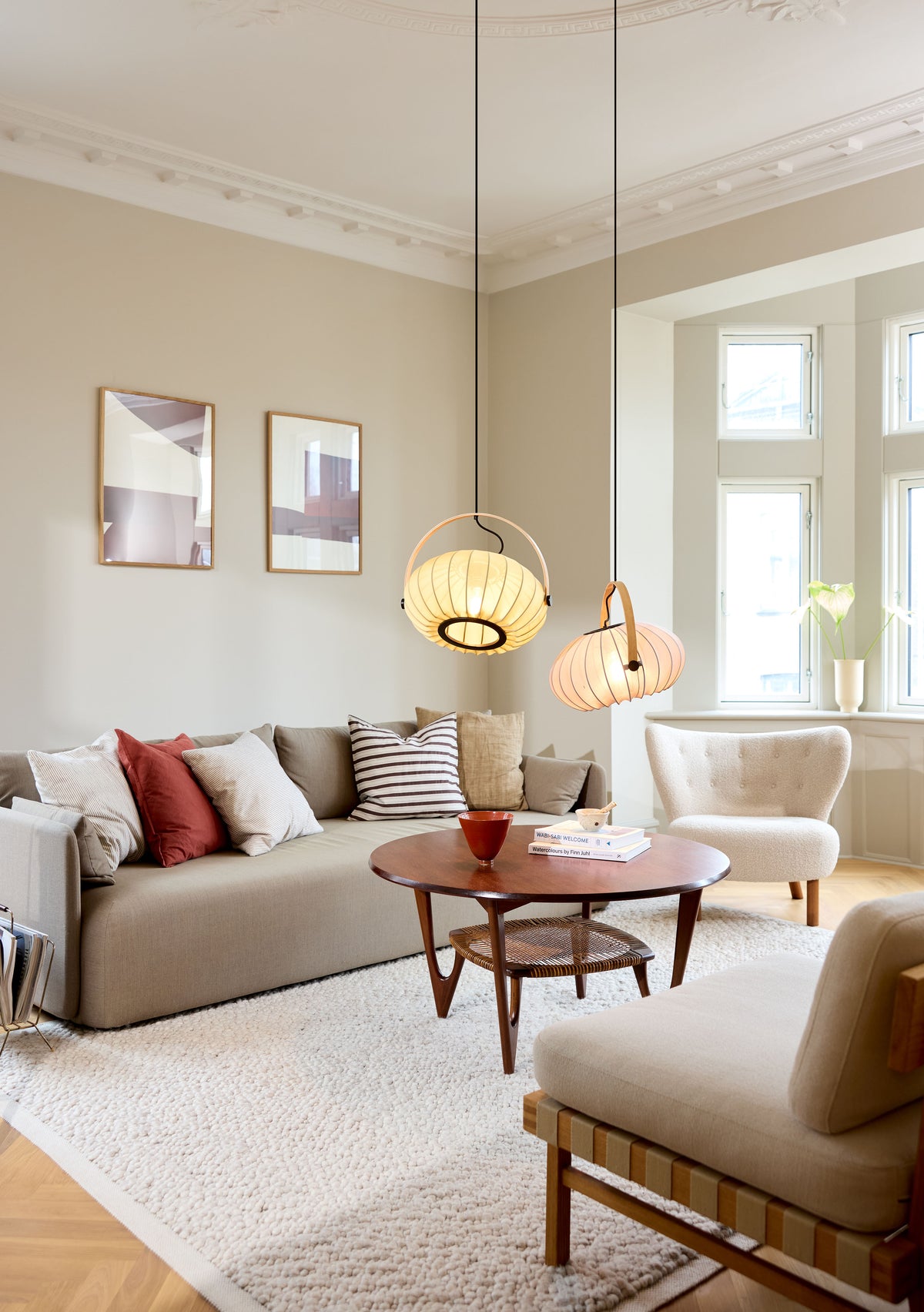 
Design Pendellampe "DC Textile" - Grau