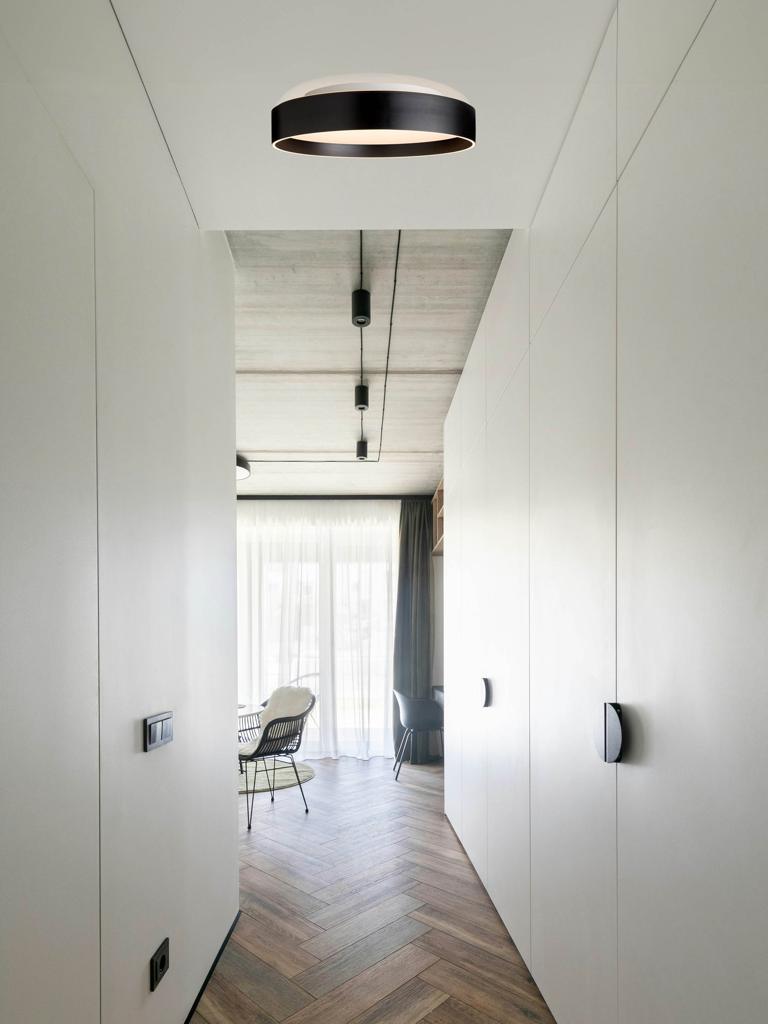 
Plafonnier design LED "Universal 3 Lite" - Noir / Petit