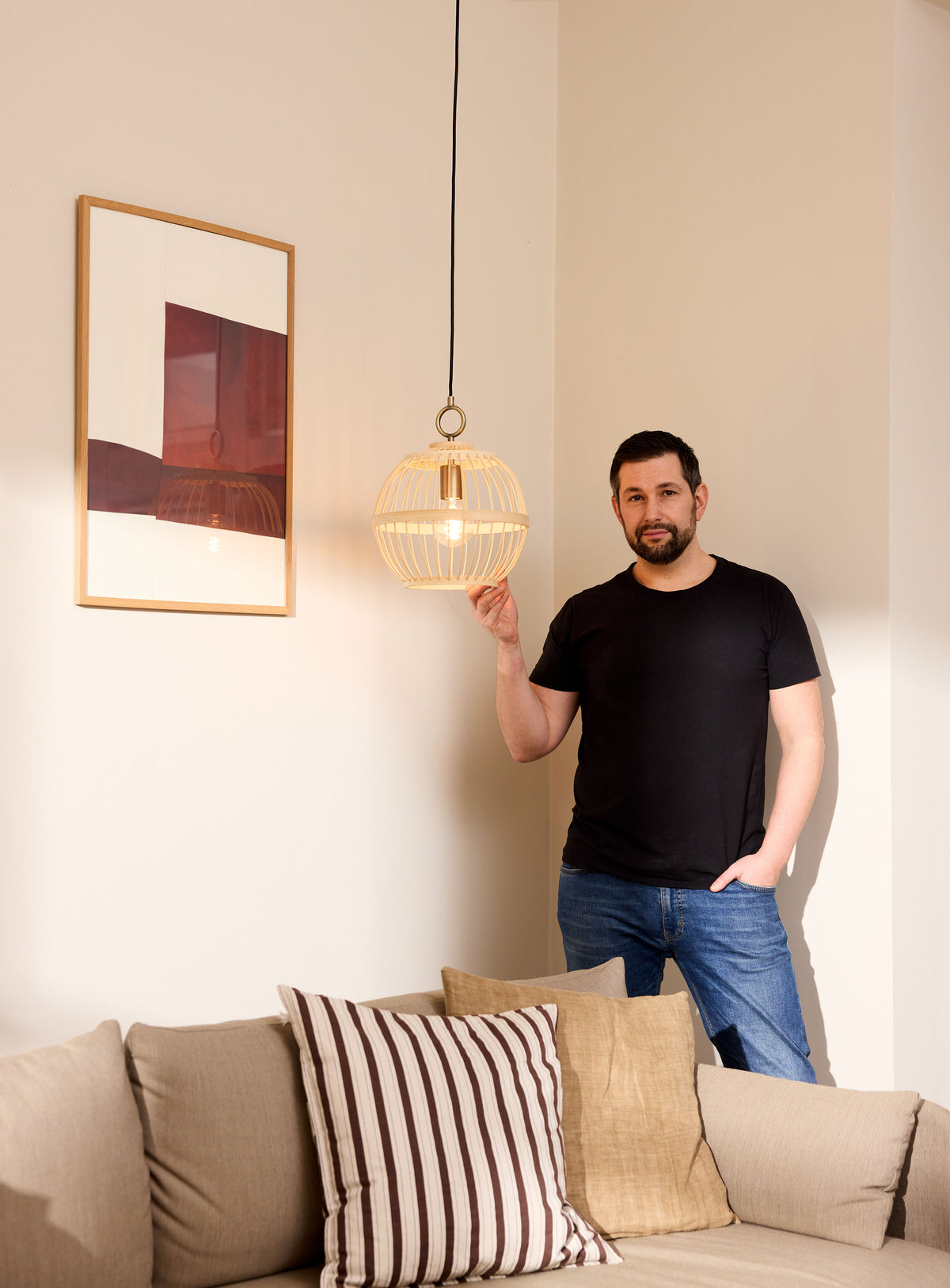 
Lampada a sospensione di design "Stockholm Nordic Edition" - Sabbia / Piccolo