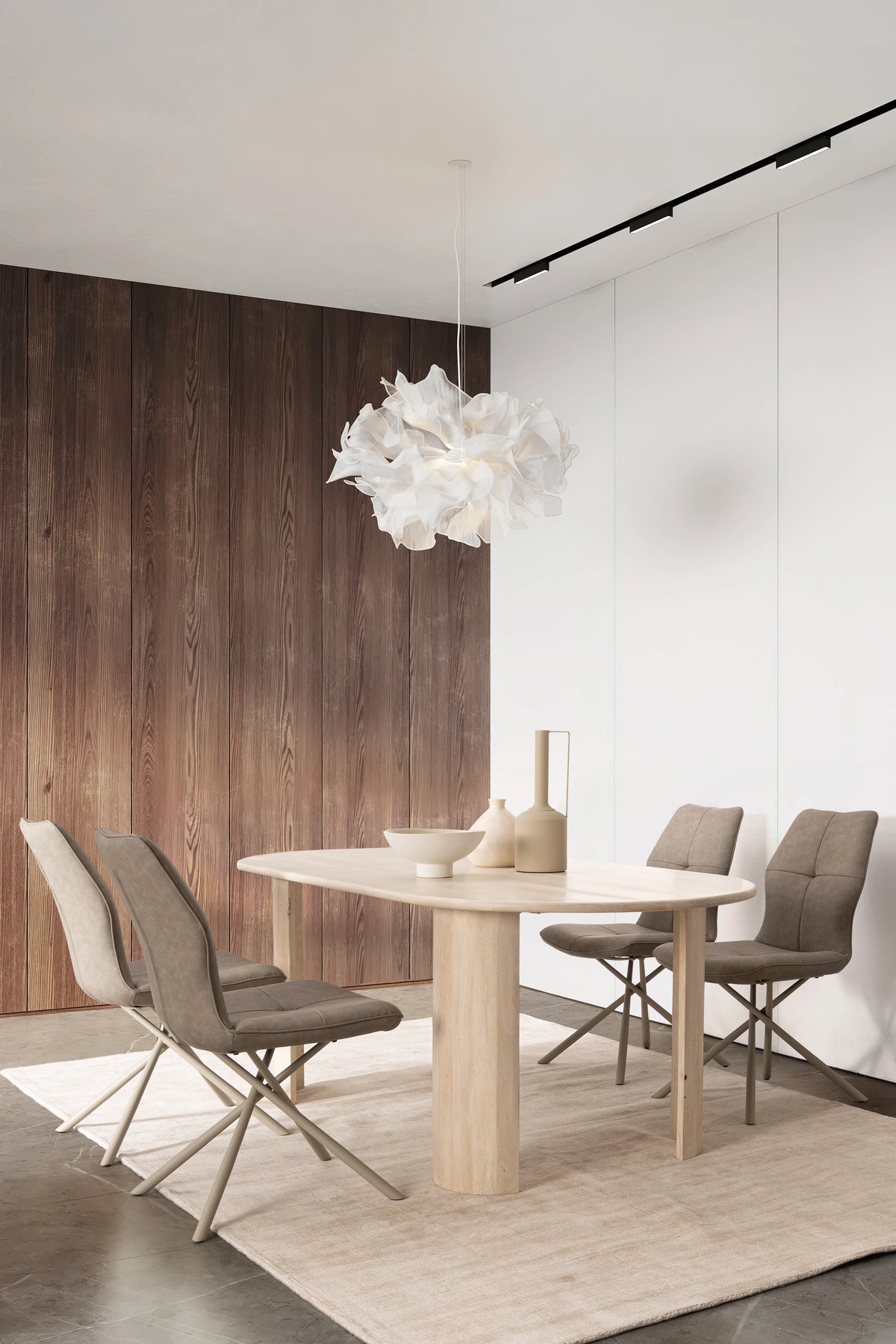 
Ovaler Massivholz Design Esstisch „Orlando“ 210 x 100 cm - Natural hell