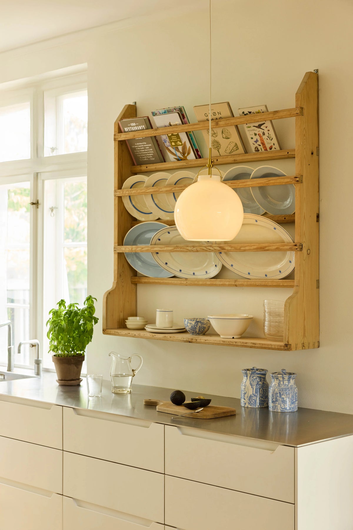 
Lampada a sospensione di design "Toscana" - Opale / ø 36cm