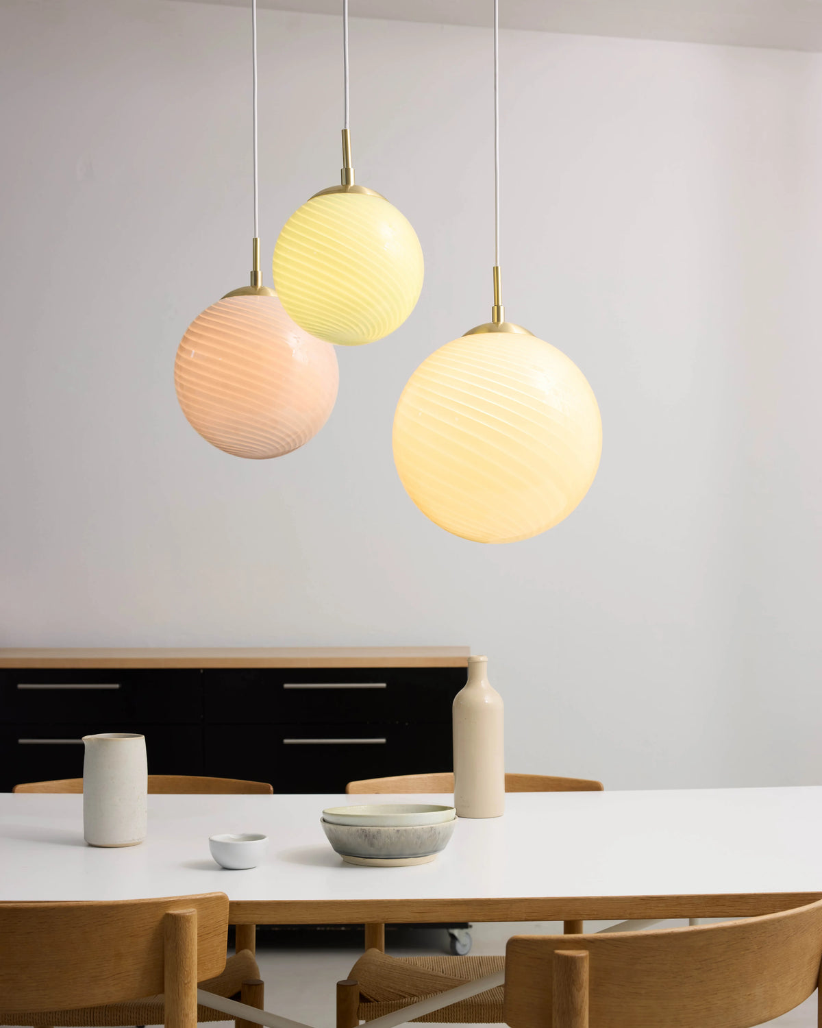 
Lampada a sospensione di design "Candy" - Oliva / Piccolo