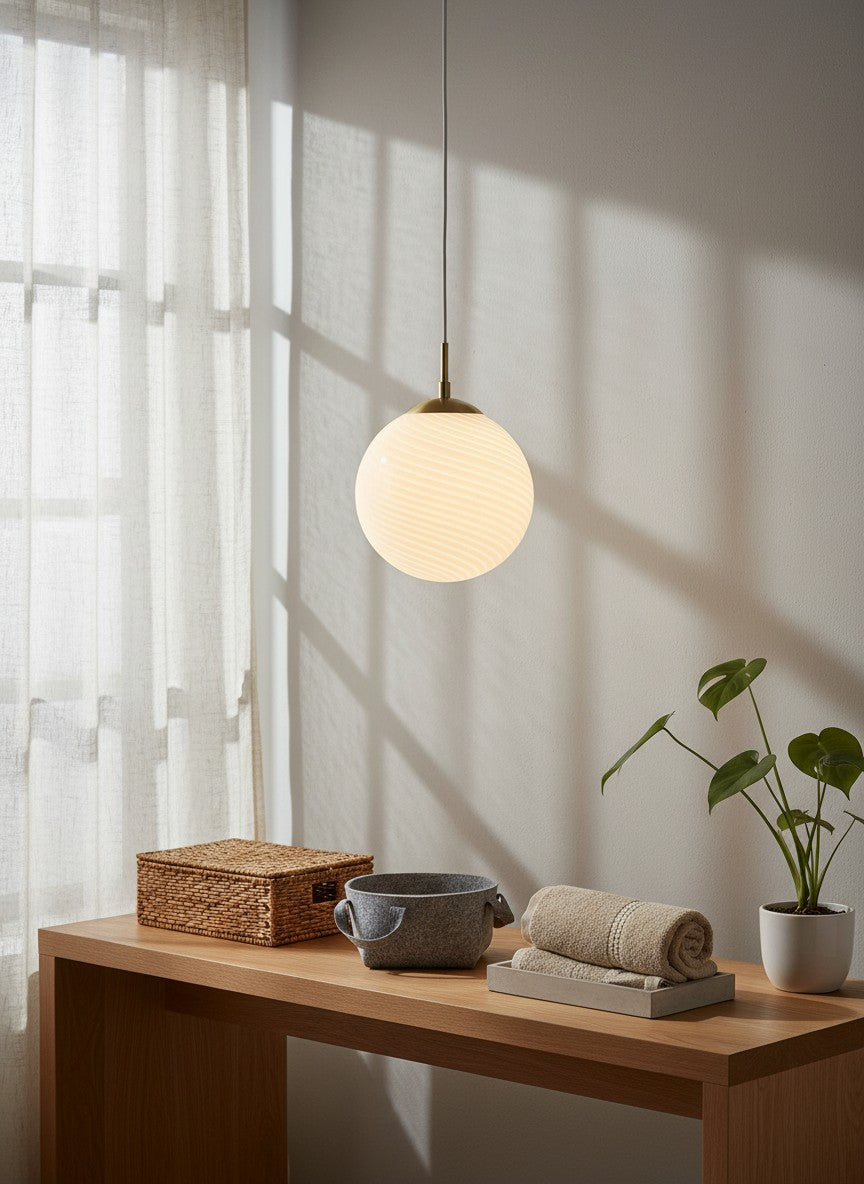 
Lampada a sospensione di design "Candy" - Opale / Grande
