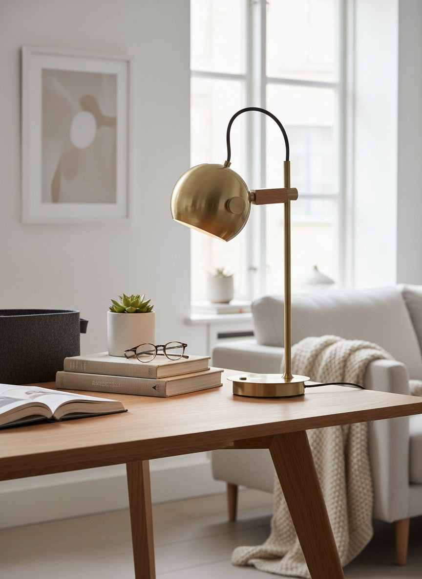 
Lampada da tavolo di design a LED "DC" - Ottone