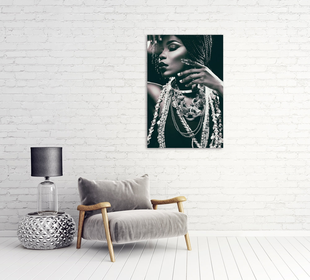 
Glasbild „Lady with Jewellery“ 80 x 120 cm