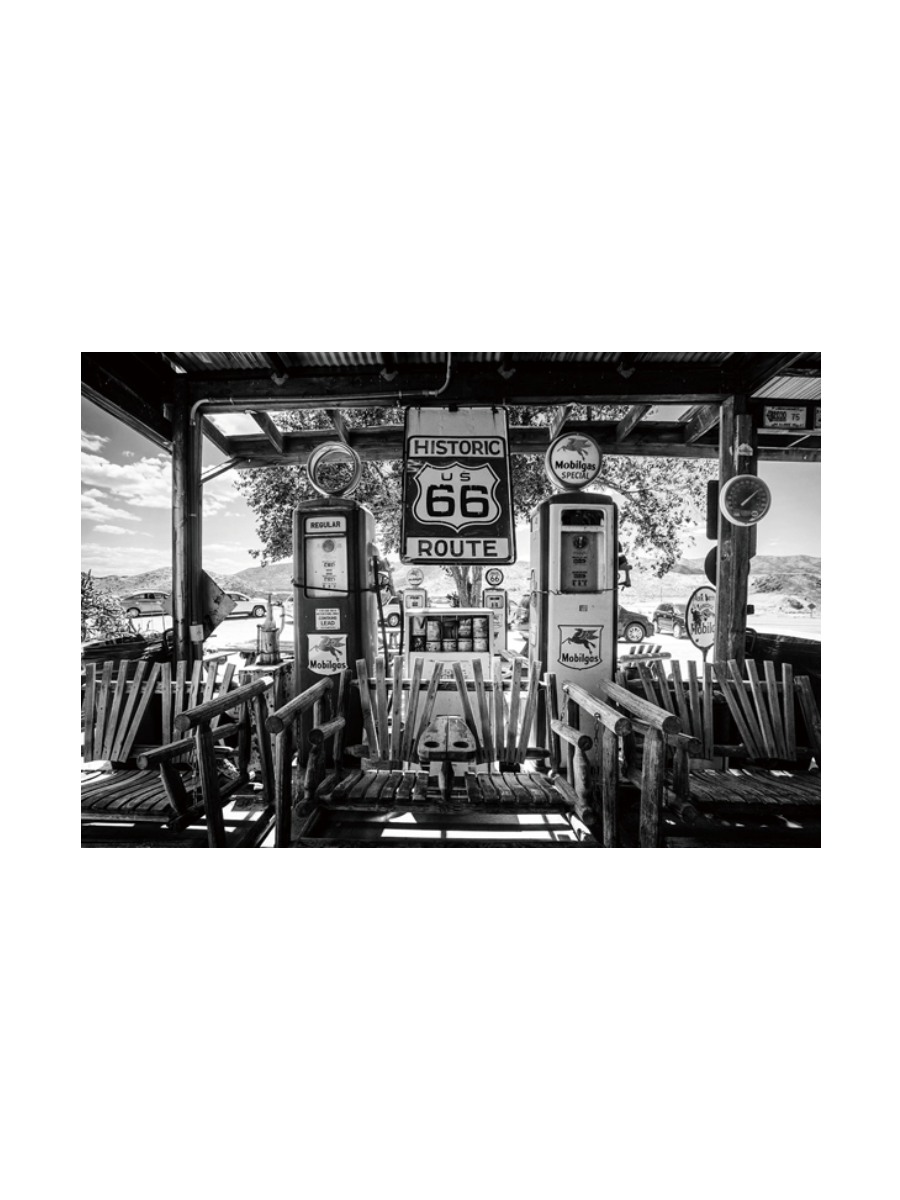 
Quadro in vetro «Route 66» 120 x 80 cm