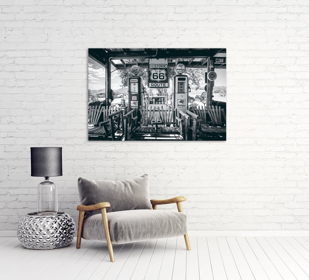 
Quadro in vetro «Route 66» 120 x 80 cm