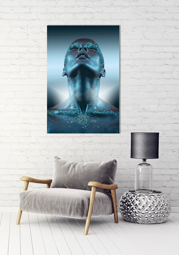 
Glasbild „Beauty in Blue“ 80 x 120 cm