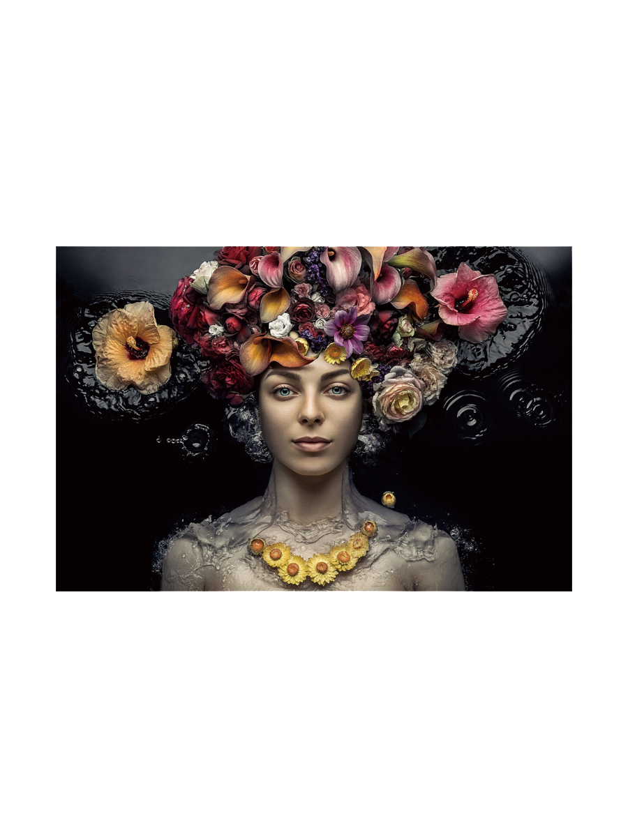 
Quadro in vetro «Fiori magici» 80 x 120 cm