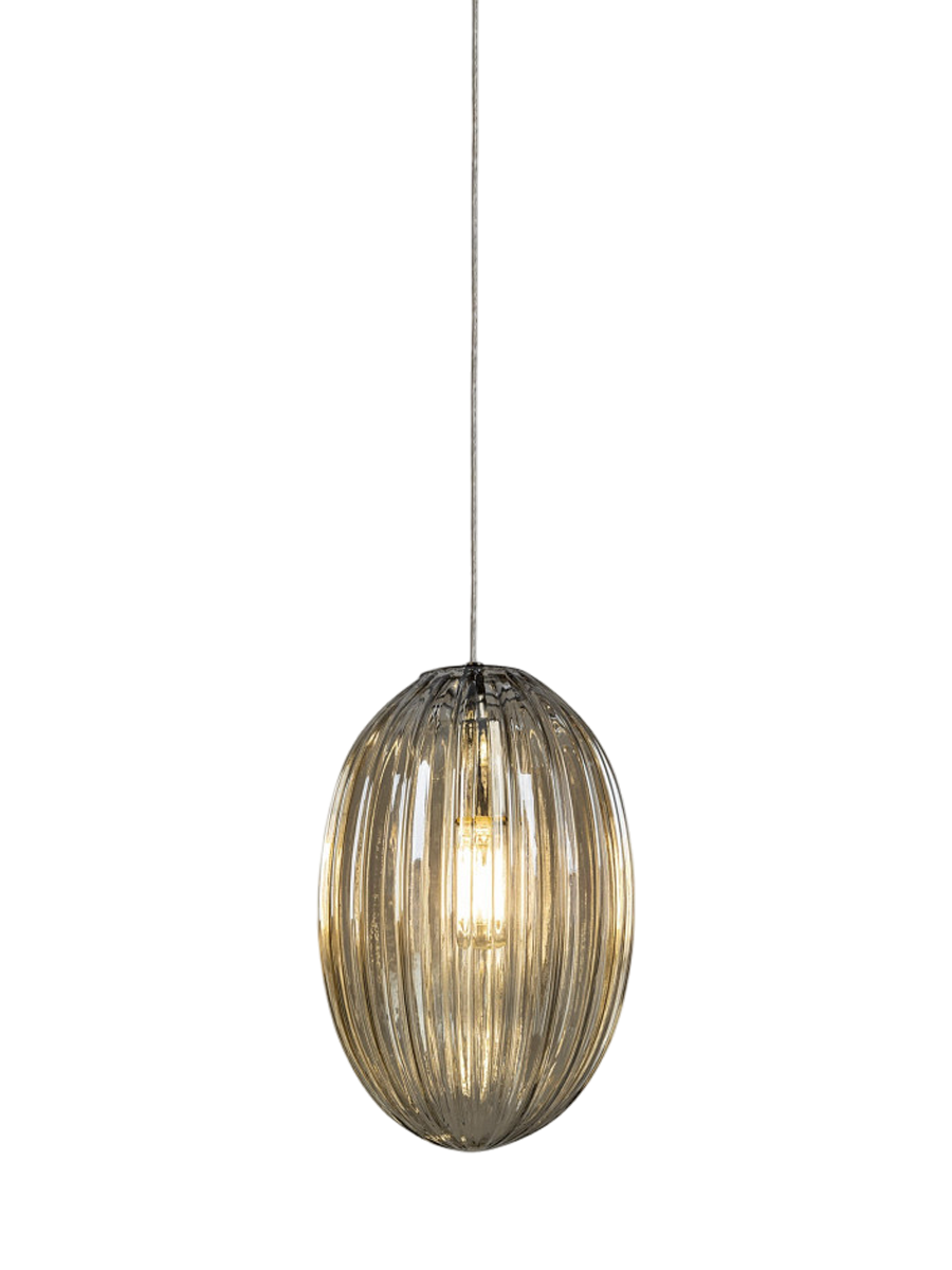 
Dimmable LED designer pendant light “Ovila” - Ø 20 x 30 cm / Cognac