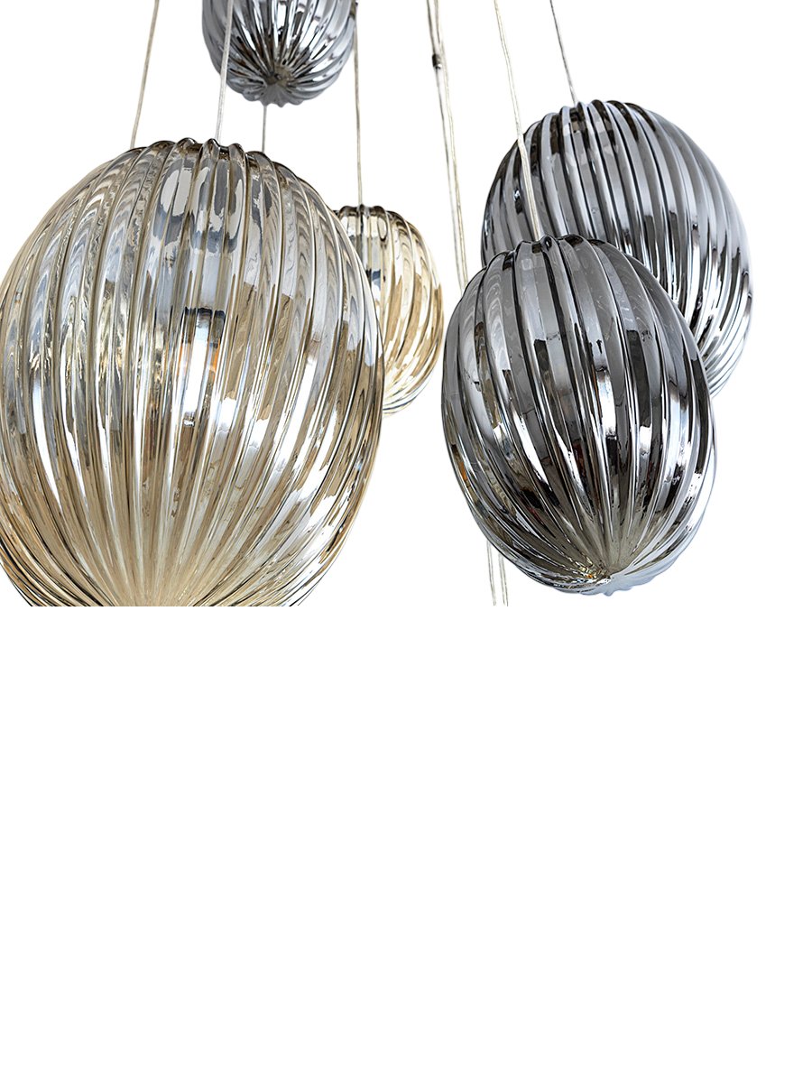 
Grande lampada da galleria di design a LED dimmerabile «Ovila» a 9 luci - senza telecomando