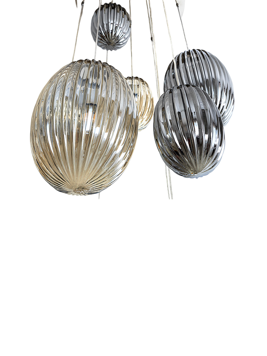 
Grande lampada da galleria di design a LED dimmerabile «Ovila» a 13 luci - senza telecomando