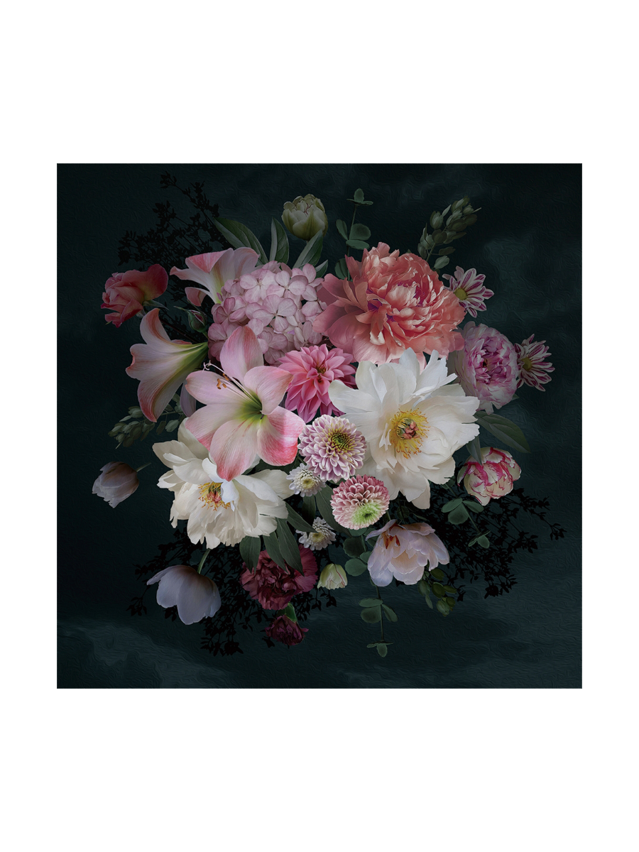
Tableau en verre « Beau bouquet de fleurs III » 80 x 80 cm
