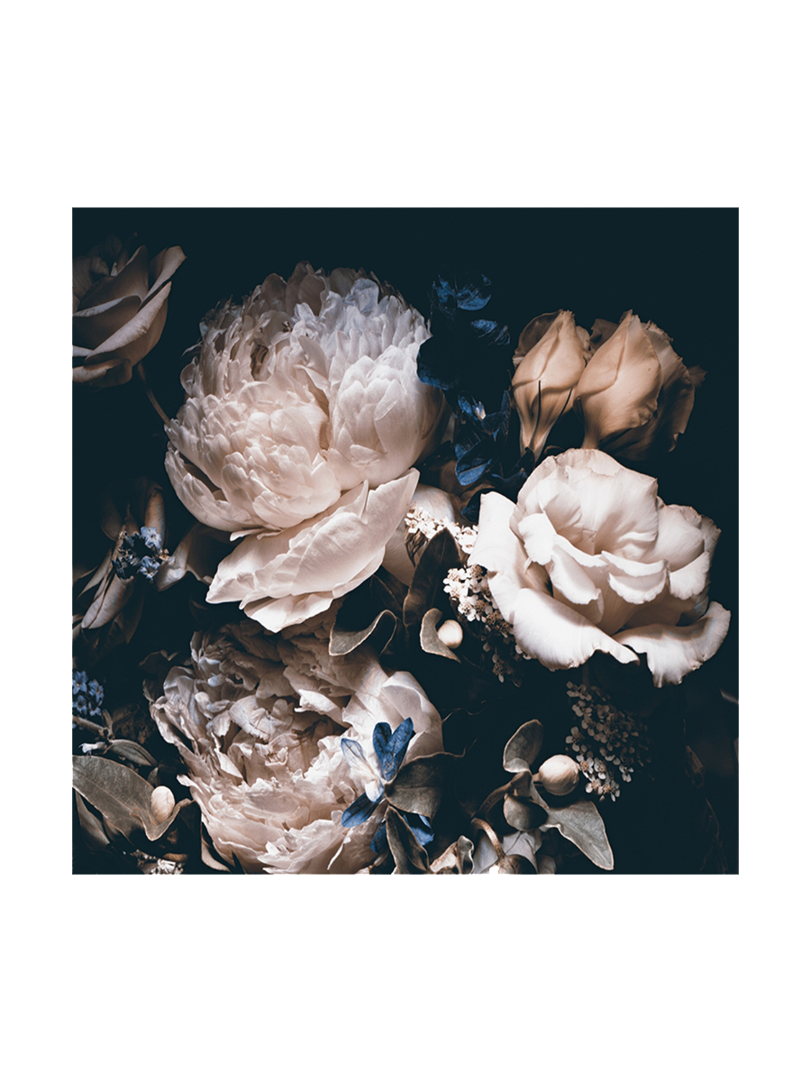 
Tableau sur verre « Beau bouquet de fleurs IV » 100 x 100 cm