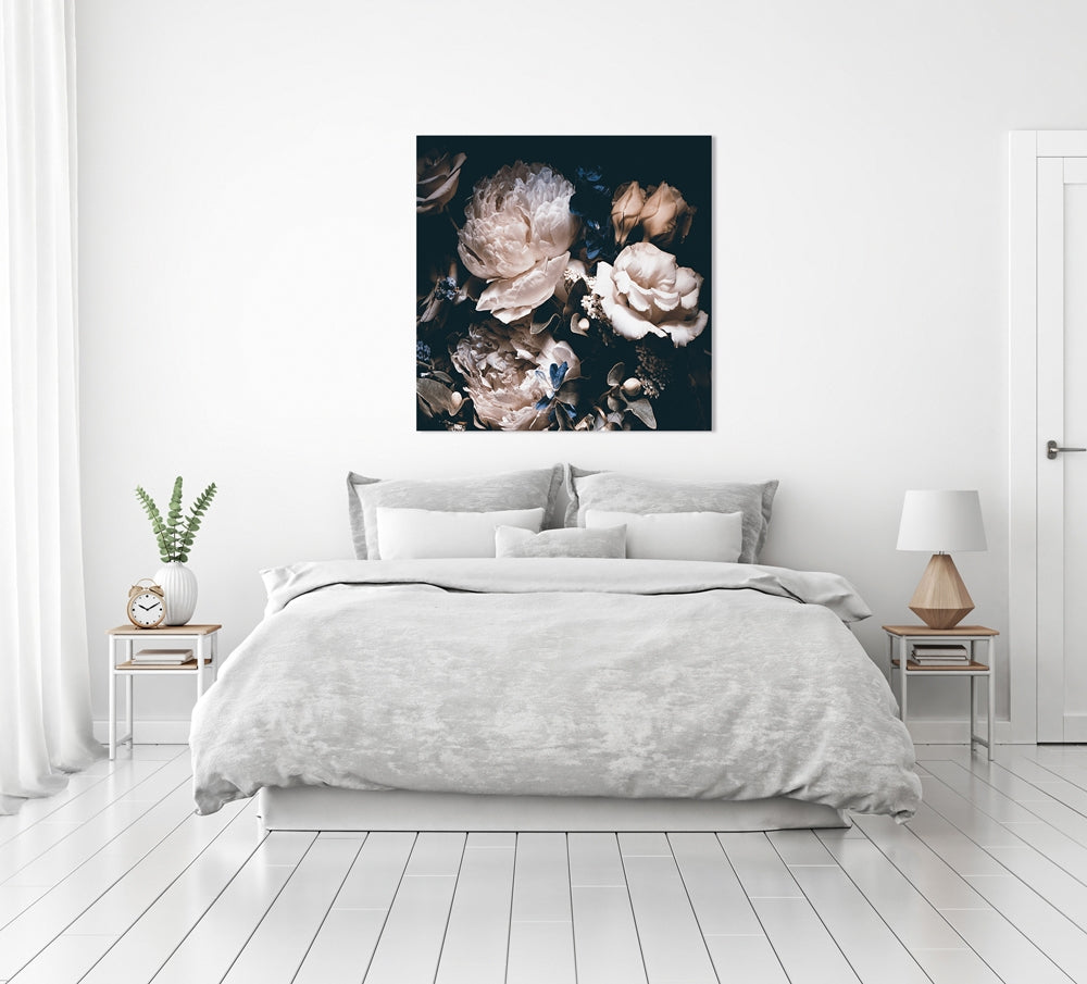 
Tableau sur verre « Beau bouquet de fleurs IV » 100 x 100 cm