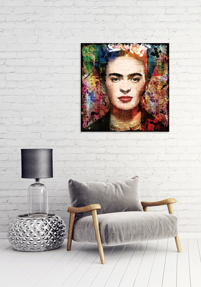
Glasbild „Pop Art Frida Kahlo“ 80 x 80 cm