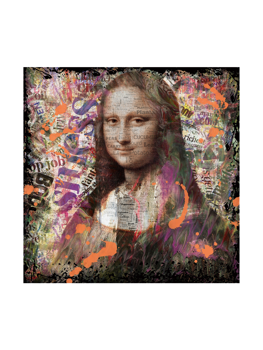 
Glasbild „Modern Lisa“ 100 x 100 cm