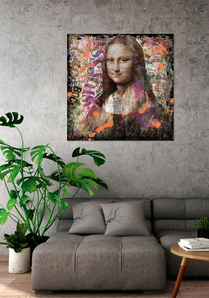 
Glasbild „Modern Lisa“ 100 x 100 cm