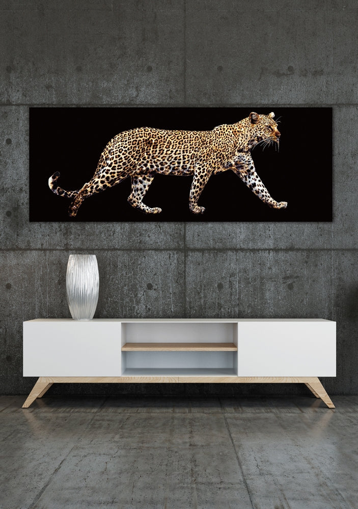 
Glasbild „Leo on Tour“ 60 x 160 cm