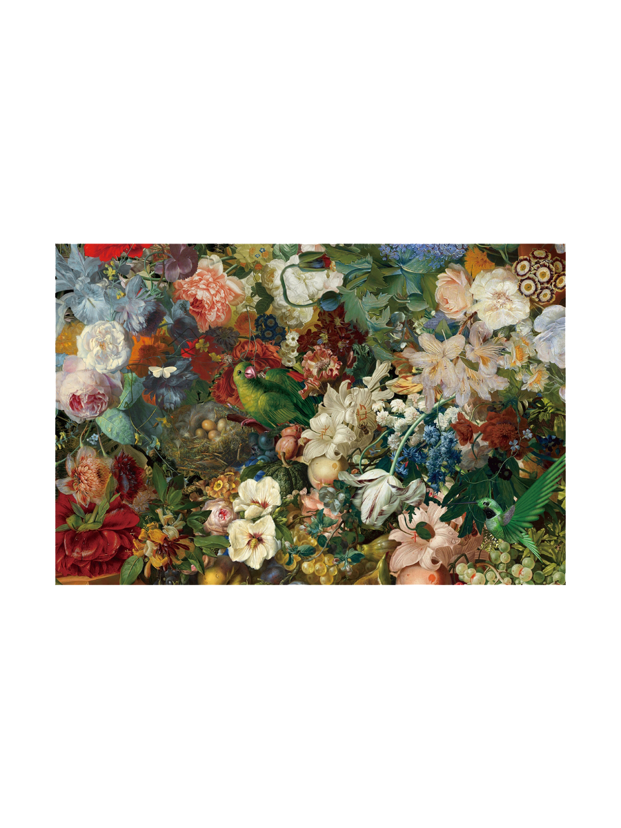 
Glasbild „Nostalgische Blumen“ 100 x 150 cm