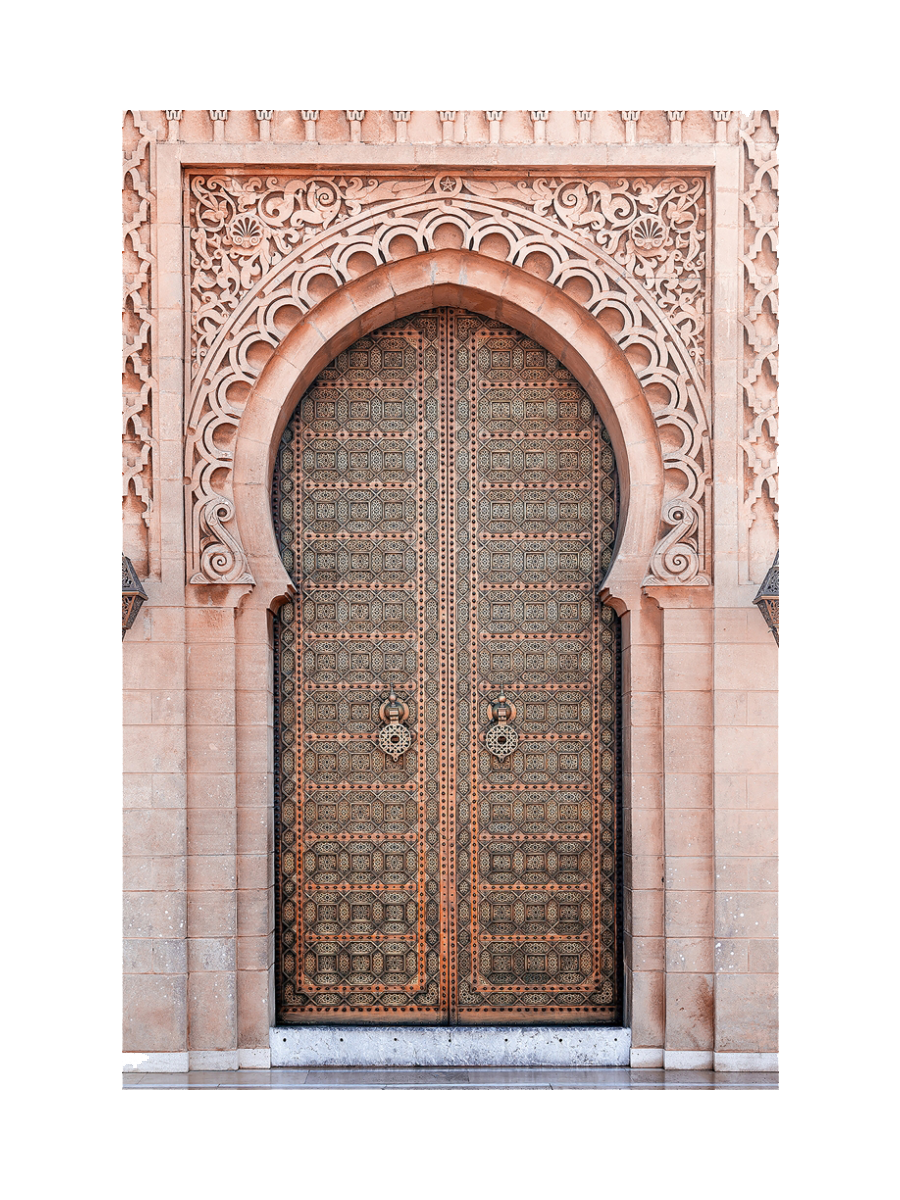 
Glasbild „Orientalische Tür Ornament“ 80 x 120 cm
