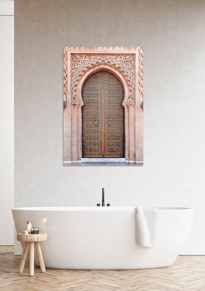 
Glasbild „Orientalische Tür Ornament“ 80 x 120 cm
