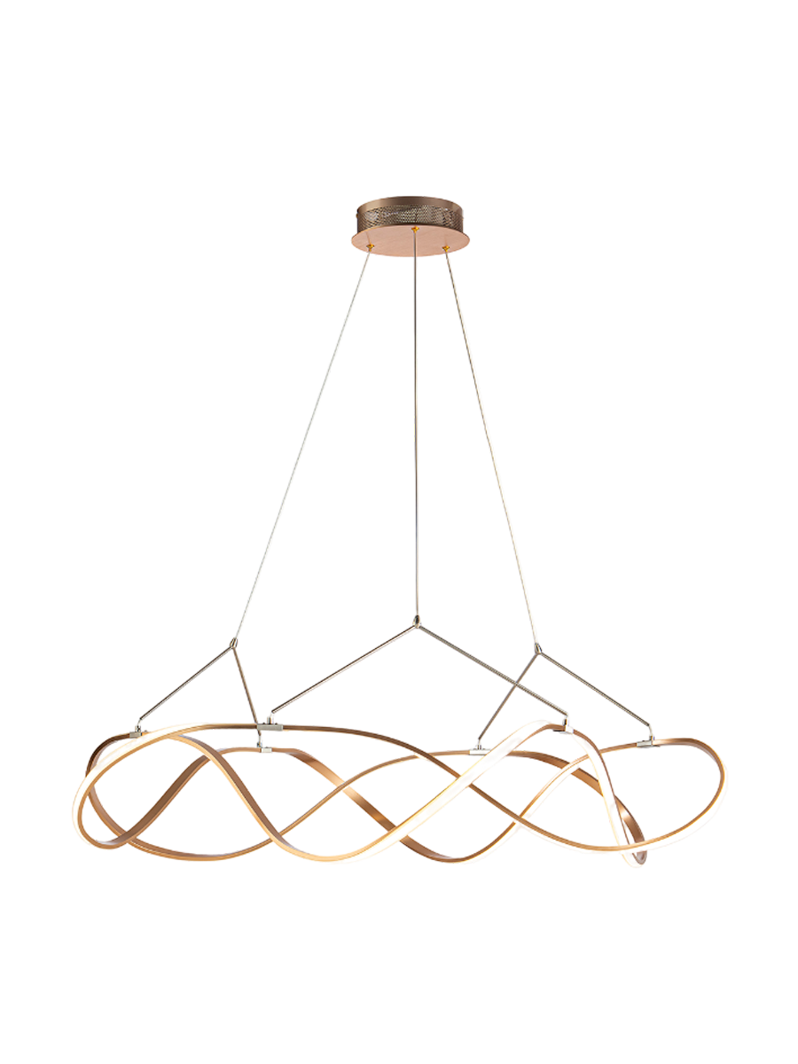 
Lampada a sospensione di design a LED dimmerabile «Molly», Ø 110 cm - senza telecomando / Oro rosa