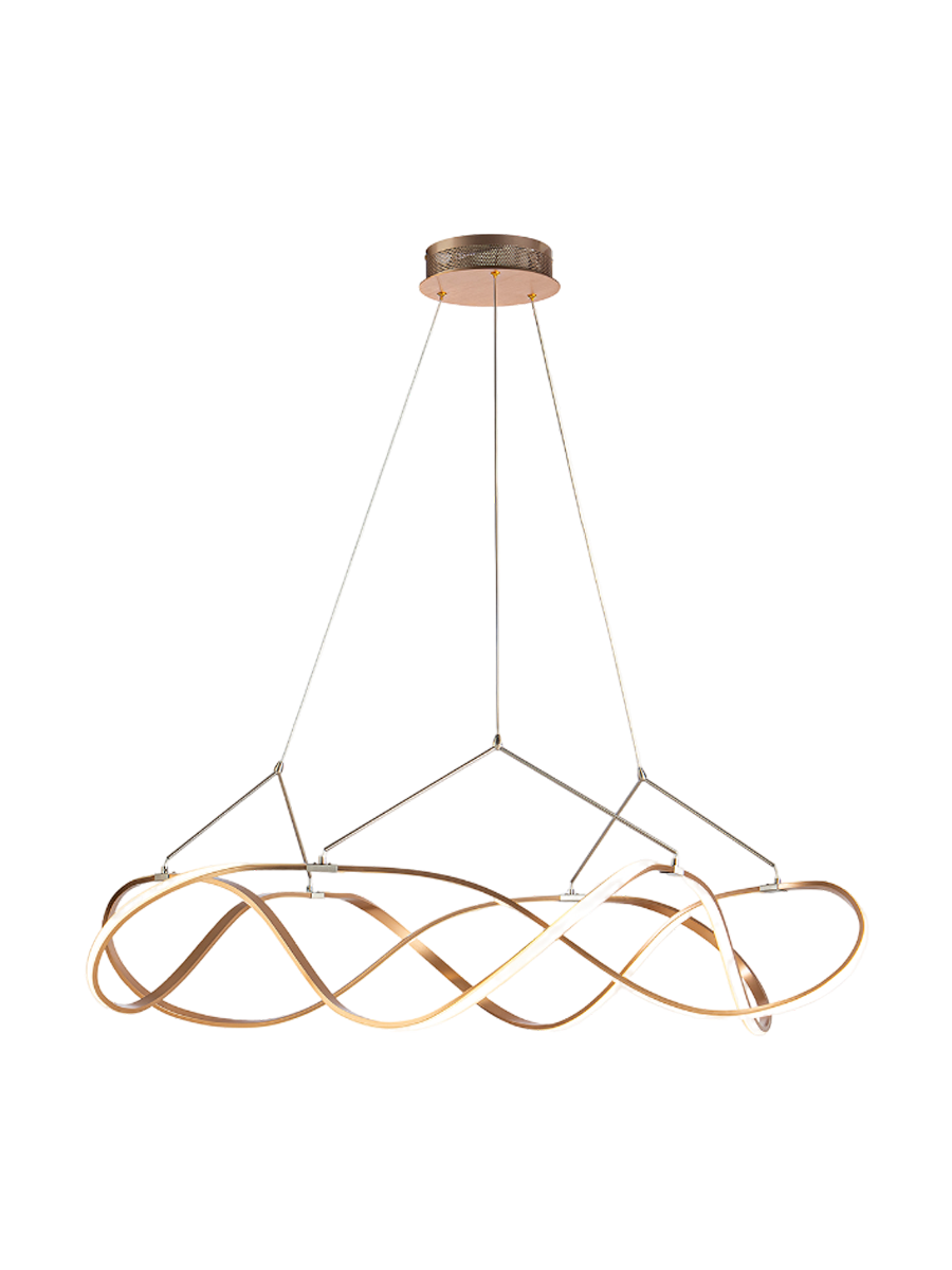 
Dimmable LED designer pendant light “Molly”, Ø 110 cm - without remote control / Rose Gold