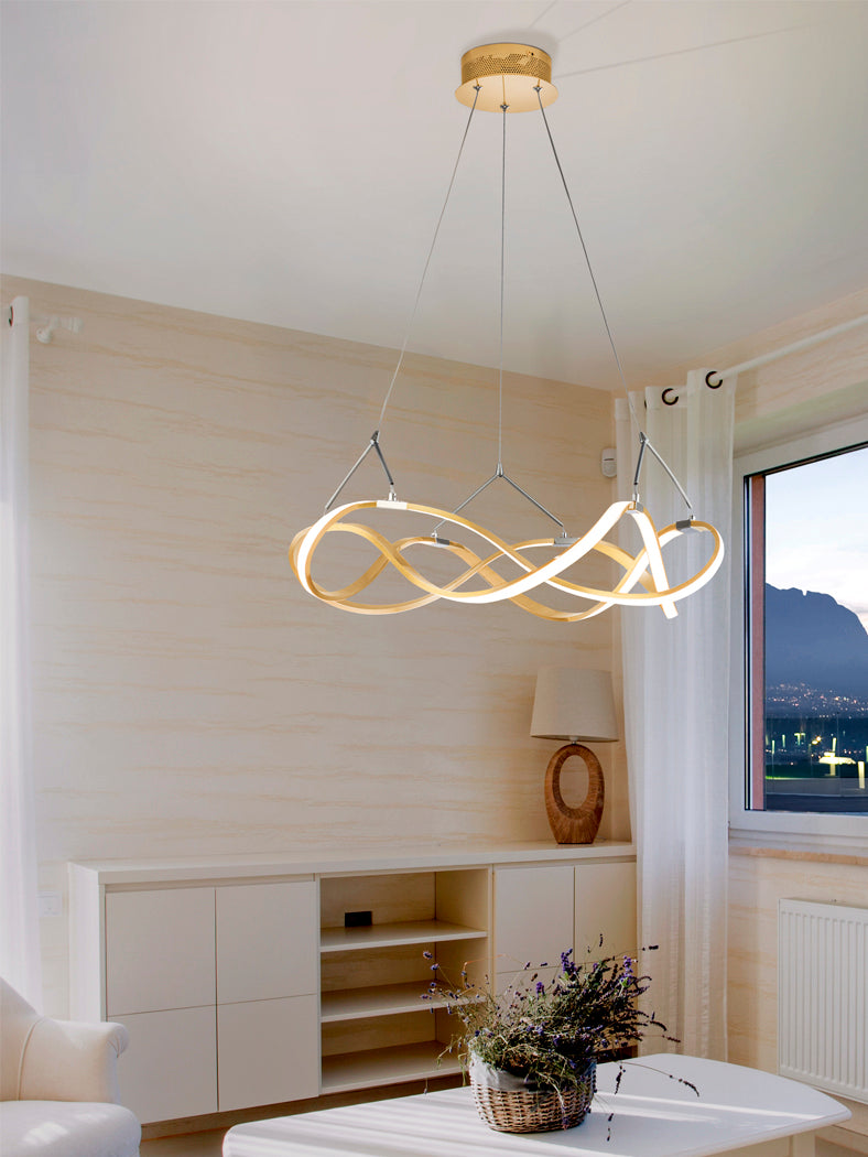 
Dimmable LED designer pendant lamp “Molly”, Ø 53 cm - Rose Gold