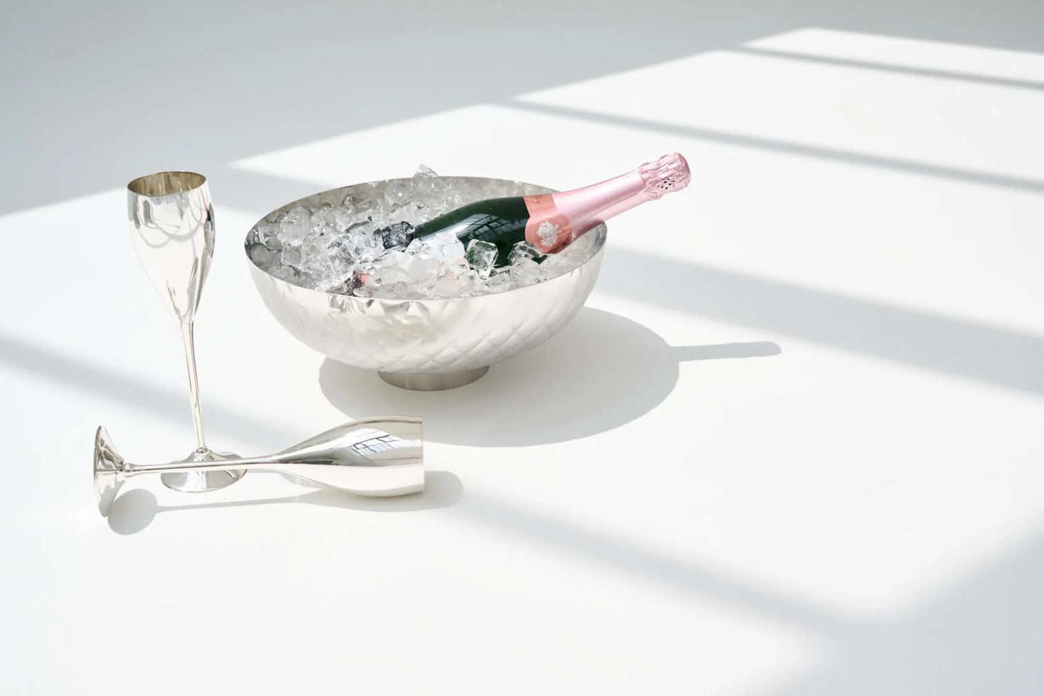 
Premium Bowl & Champagne Cooler "Leonora" - highly polished stainless steel