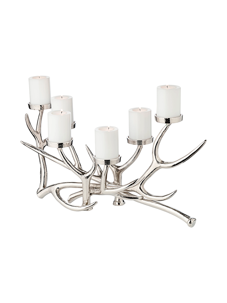 
Premium XL Candle Holder "James" - Nickel-Plated and Tarnish-Protected Aluminum