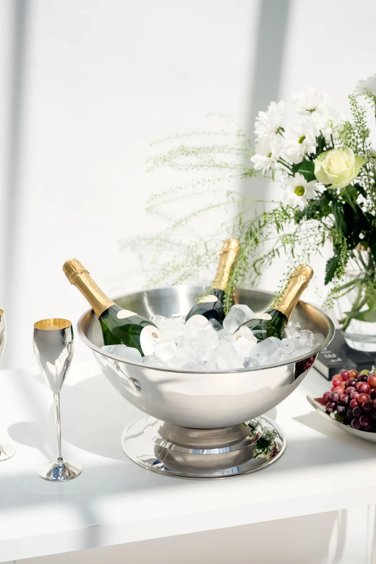 
2-piece set Premium Champagne Cooler "Cara" - high-gloss polished stainless steel