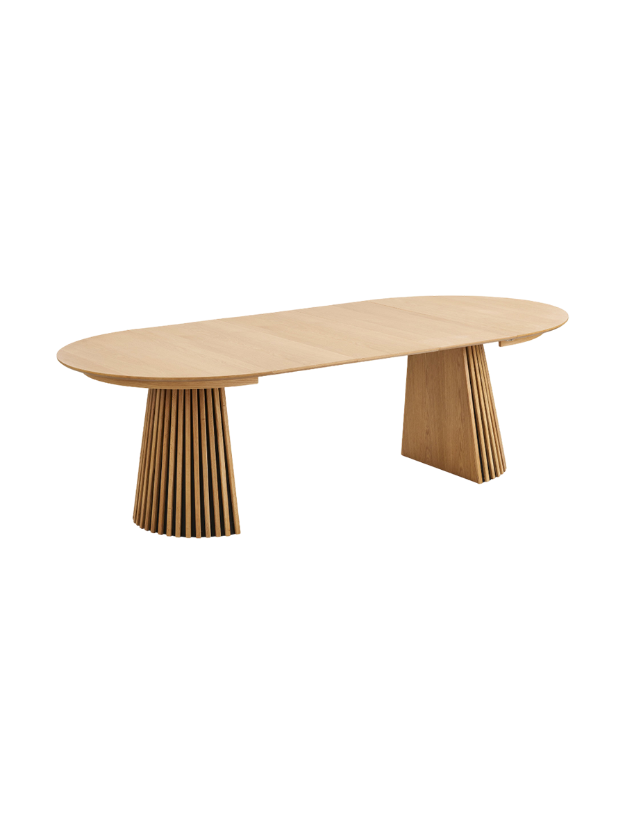 
7-teiliges Design Esszimmer-Set „Osakka & Agustin“ - Eiche Natural