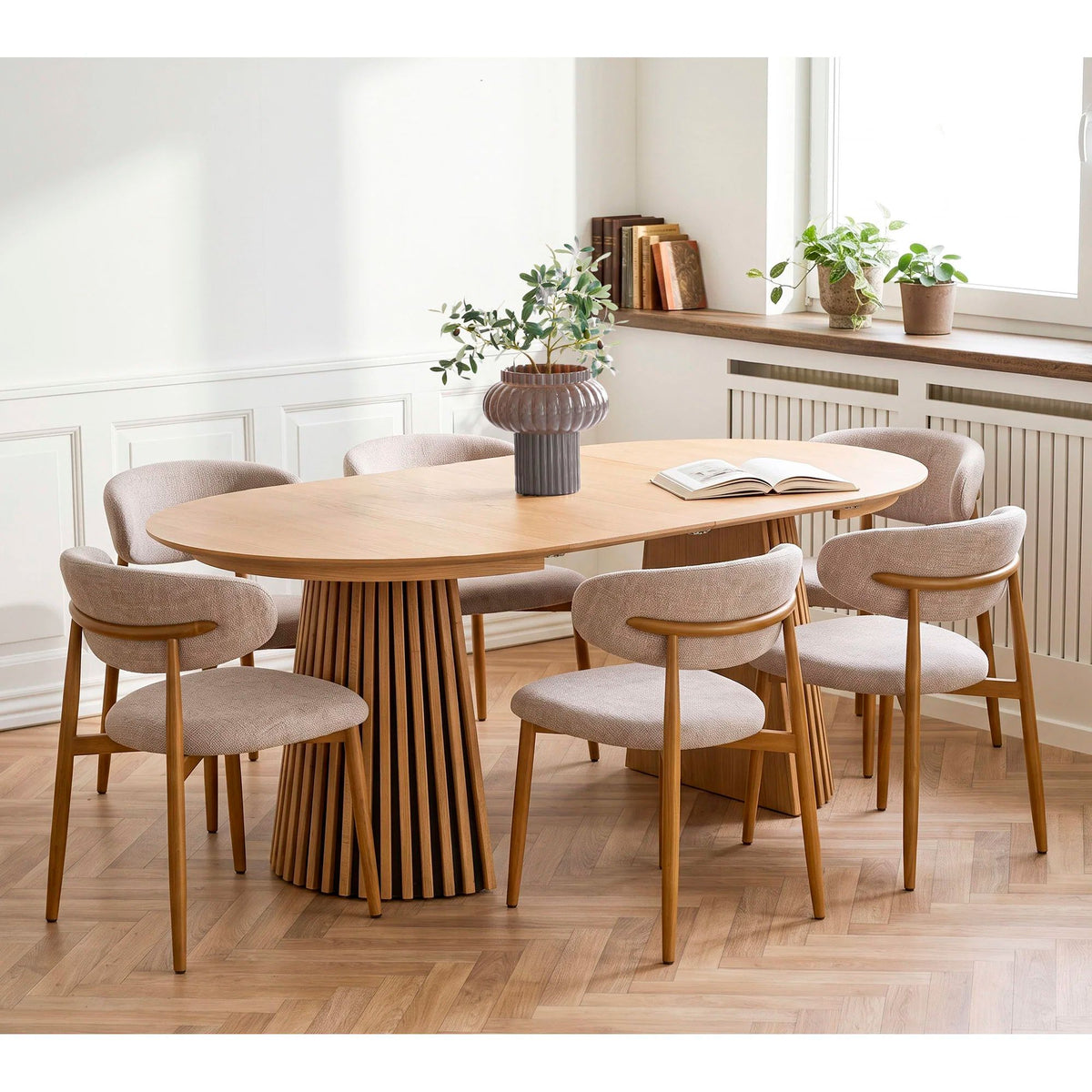 
Set da pranzo di design „Osakka & Levanto“ composto da 7 pezzi - Rovere Naturale