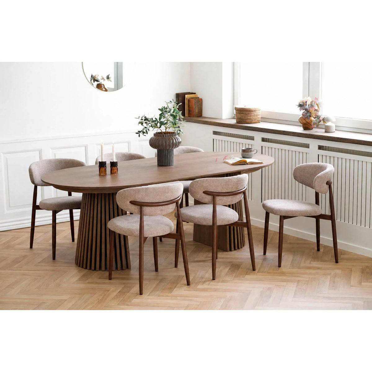
Set da pranzo di design „Osakka & Levanto“ composto da 7 pezzi - Rovere Marrone scuro