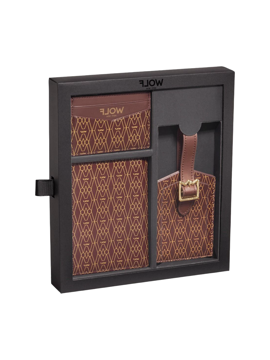 
Coffret cadeau de voyage « Signature » - Marron