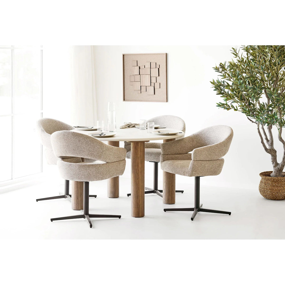 
Set da sala da pranzo di design composto da 5 pezzi «Fondital & Dover»